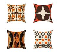 Color Cushion Covers 75X75CM Set of 4 Outdoor Waterproof Cushions Abstract Decorative Linen Square Cases with Invisible Zipper for Sofa Bed Garden Bedroom Outdoor Home Wall Decor Gifts Gifts 9-85144