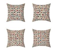 Color Cushion Covers 80X80CM Set of 4 Outdoor Waterproof Cushions Star Decorative Soft Square Throw Pillow Cases with Invisible Zipper for Sofa Bed Garden Bedroom Outdoor Spring Decor Gifts 4-XDP5