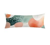 Color Cushion Covers, Long Body Pillow Cover 35 x 105cm Large Super Soft Velvet Abstract Bolster Cushion with Invisible Zipper Double-Sided Printing Long Pillow Case for Side Sleepers, Bed Decor 0E-63