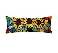 Color Cushion Covers, Long Body Pillow Cover 50 x 150cm Large Super Soft Velvet Plant Bolster Cushion with Invisible Zipper Double-Sided Printing Long Pillow Case for Side Sleepers, Bed Decor 0E-121