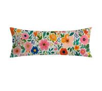Color Cushion Covers, Long Body Pillow Cover 60 x 180cm Large Super Soft Velvet Flower Bolster Cushion with Invisible Zipper Double-Sided Printing Long Pillow Case for Side Sleepers, Bed Decor 0E-92