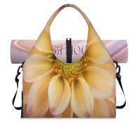 Color Dahlia Flower Sports Duffle Bag with Shoe Compartment Weekend Overnight Bags Tote Cabin Luggage Bag for Gym Yoga Travel