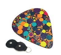 Color Decorative Pattern Guitar Plectrums, 6 Guitar Plectrums, Double Sided Printing, For Acoustic Guitar, Bass, Ukulele, Electric Guitar (0.46 Mm 0.71 Mm 0.96 Mm)