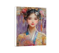 Color Diamond Art Kits Adults, 5D DIY Woman Diamond Painting, Gem Art Painting for Beginners, Arts and Crafts Kits for Adults, DIY Full Drill Crystal Embroidery Gifts, Autumn Decoration, 25x35cm 0a-63
