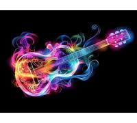 Color Diamond Art Kits Adults, Guitar Diamond Painting Kit for Beginner, DIY Round Full Drill Gem Art Set Mosaic Kits for Adults 5D Crystal Embroidery Crafts for Home Wall Decor 100x130cm, Model493