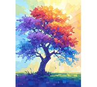 Color Diamond Art Kits Adults Small Diamond Painting 18x24 inch, Crystal Art Kits for Kids Rhinestone Embroidery Cross Stitch Canvas Painting Tree of Life Mosaic Craft Pictures for Beginner z555-t