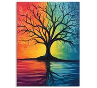 Color Diamond Art Plant Diamond Painting, Crystal Art Kits for Adults, DIY Rhinestone Crystal Cross Stitch Embroidery Crafts, Dimond Painting Accessories for Room Decor Gifts for Women 80x110cm Y8-706