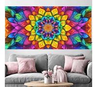 Color Diamond Painting Adult Crafts Large Diamond Art for Adults 32x96inch,2026 New DIY Gem Art Mandala 5D Square Rhinestone Embroidery Cross Stitch Canvas Crystal Painting for Beginners,Gifts O-123G