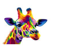 Color Diamond Painting Giraffe Diamond Art Kits Adults, 5D Full Drill Sequin Art Kits, DIY Rhinestone Embroidery Crystal Cross Stitch Arts and Crafts Paintings for Christmas Home Decor 12x18in X-118
