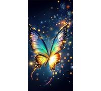 Color Diamond Painting Kits for Adults, 5D Butterfly Large Diamond Art with Square Drill Full Drill Gem Art Big Painting Set, DIY Crystal Mosaic Kits for Adults for Home Wall Decor 60x120cm, Model844