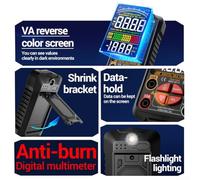 Color Display 625A Digital Multimeter with Data Retention, NCV Mode, and Automatic Shutdown for Energy Efficiency (High)
