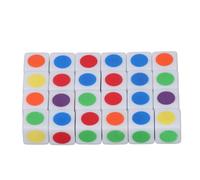 Color Dot Dice 16mm Six Sided Dice Educational Learning Dice with 24 Colour Dots for Classroom Teaching Homeschool Family Game Night Acrylic Material Standard Size