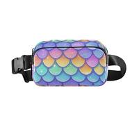 Color Dream Fish Scales Stylish Fanny Waist Pack for Men Women Multipurpose Sling Bag Travel Essential with Adjustable Strap for Workout Running Hiking, Color dream fish scales, One Size