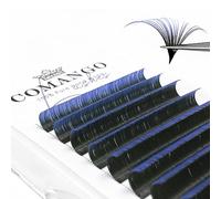 Color Easy Fan Eyelashes 0.07C Curl Ombre Blue Volume Eyelash Extensions 9-16mm Mixed Eyelash Extensions Self Fanning 2D-10D Volume Eyelash Extension CoMango