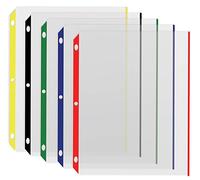 Color Edge Sheet Protectors, 100/Box, by Better Office Products, Color Coded Edges, 8.5 x 11 Inches, 5 Assorted Colors, 100 Pack