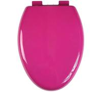 Color Elongated Toilet Seat,O/U/V Shape Large Toilet Lid Quiet Soft Close Safe PP Material Loo Seat Cover with Lid, Easy to Install and Clean (Oval,Navy) (Rose Red)