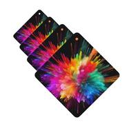 color explosion Car Air Freshener Cards for Women Men 4 Pack Cute Car Accessories Long Lasting Scent Car Diffuser Hanging Auto Aromatherapy Tablets Car Fresheners Gifts