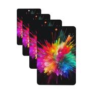 color explosion Car Air Freshener Cards Set of 4 Pieces Long Lasting Hanging Scented Cards for Bedroom Wardrobe Car Aromatherapy Tablets for Men Women Rearview Mirror Pendant