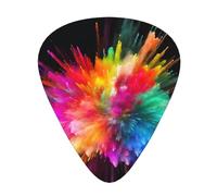 Color Explosion Guitar Plectrums, 12 Pcs Lightweight Guitar Plectrums, 0.46mm/0.71mm/0.96mm Thickness For Acoustic Guitar Acoustic Electric Guitar Ukulele Bass