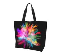 Color Explosion Print Large Women Tote Bag,Ladies Shoulder Bag