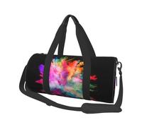 Color Explosion Print Travel Duffel Bag, Foldable Gym Bag Overnight Weekend Bags for Women, Large Holdall Bag Cabin Bag for Sports and Travel