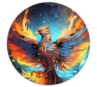 Color Fantasy Phoenix Jigsaw Puzzles for Adults 1000 1000 Piece Round Puzzle Brain Teaser Game, Interactive Family Game, Suitable for Ages 14+ 67.5x67.5cm