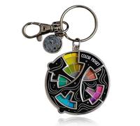 Color Fidget Enamel Pin, 20 Color Rotating Fidget Wheel, Creative Interactive Rotating Wheel Pin,3 in 1 Pin & Keychain & Magnet Anxiety Relief Badge (B)