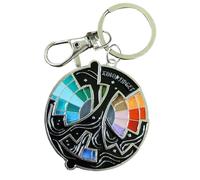 Color Fidget Enamel Pin, 20-Hue Color Wheel Spinner, Quickly Identify Tonal Relationships (1pcs)