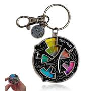 Color Fidget Enamel Pin, Color Fidget Wheel for Artists, Color Fidget Interactive Spinner Enamel Pin, Keychain, or Magnet, Anxiety Relief Badge for Women and Men (A)