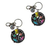 Color Fidget Enamel Pin, Color Fidget Wheel for Artists, Zones of Regulation Keyring, 3 in 1 Pin & Keychain & Magnet Anxiety Relief Badge (2Pcs)