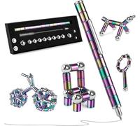 Color Fidget Pen Toy, Sensory Tool EDC Fidgeting Game for Adults, Cool Gadget Best for Stress and Anxiety Relief and Kill Time,Novelty Gifts for Teen and Adults