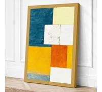 Color Field Composition Canvas Wall Art Print 18x12 Inch (46 x 30 cm)