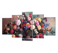 Color Flowers Diamond Art 5 Pack DIY Large Diamond Painting Full Drill Crystals Rhinestones Embroidery Kit, DIY Mosaic by Paint Cross Stitch Kits for Adults, Home Room Decor Painting 48x100in P-d-3344