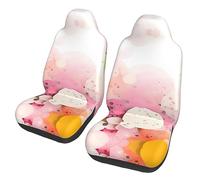 Color Fragment Paper Dua Sarung JOK Mobil,& Sarung JOK Mobil Depan, Cocok Untuk Sebagian Besar Mobil, SUV, Truk, Van, Dll.