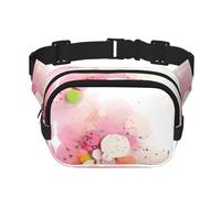 Color fragment paper Pattern trendy fashionable waist bag, unisex travel sports messenger bag