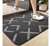 Color G Dirt Trapper Door Mats Indoor, Washable Indoor Door Mat for Entrance, Super Absorbent, Non-slip Front Door Mat Inside, Heavy Duty Floor Mat for Front Back Door - 60x90cm, Dark Grey