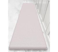 Color G Kitchen Mat 60 x 240 cm, Heavy Duty Anti Fatigue Standing Mat, Kitchen Rug Waterproof, Non-slip, Oil Resistant Leather Floor Mat for Standing Desk, Kitchen, Office (Floral White)