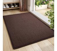 Color G Washable Door Mats, Dirt Trapper Non Slip Front Door Mat Absorbent, Doormat Muddy Mats for Dogs, Entrance, Indoor and Outdoor - Brown, 60x90cm