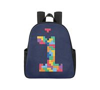 Color Game Three-Dimensional Block Russian Bag Pack 12.40x5.12x14.17inch Backpacks for Teens Multipurpose Casual Backpacking Business Travel School,Office