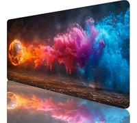 Color Gaming Mouse Pad 600x300x3mm, Football Mouse Mat with Non-Slip Rubber Base, Extended Desk Mat Large with Stitched Edges, Waterproof Desk Pad for Gaming Accessories and Office Accessories R-3816