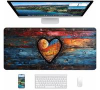 Color Gaming Mouse Pad, Heart Large Mouse Mat 1000x500x3mm, Desk Pad with Stitched Edges, Keyboard Mat with Waterproof Non-Slip Rubber Base, Desk Accessories and PC Accessories, Gifts for Women 5-1269