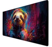 Color Gaming Mouse Pad Sloths Large Mouse Mat Comfortable Mousepad with Smooth Cloth Surface, Textured Wear Resistant, Improved Precision and Speed, Mousemat 900x300x3mm Office Product for Men K7-482