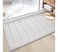 COLOR&GEOMETRY Bath Mat Non Slip 61 x 92 cm,Quick Dry Extra Soft Bathroom Mat for Bathroom Accessories,Microfiber Absorbent Bath Mats for Bathroom,Washable Shower Floor Rugs,White