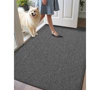 COLOR&GEOMETRY Dirt Trapper Door Matts Indoor 60x120 cm, Indoor Door Mat Non Slip, Front Door Mat Heavy Duty, Absorbent Doormats Inside for Entrance, Muddy Paws, Dark Grey (Rolled-up NO Creases)