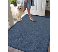 COLOR&GEOMETRY Dirt Trapper Door Matts Indoor 60x120 cm, Indoor Door Mat Non Slip, Front Door Mat Heavy Duty, Absorbent Doormats Inside for Entrance, Muddy Paws, Blue (Rolled-up NO Creases)