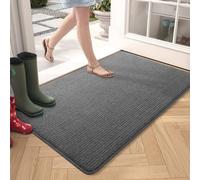 COLOR&GEOMETRY Door Mat - 60x90 cm, Washable, Non-Slip, Absorbent Mats for Muddy Paws, Barrier Mat (Grey)