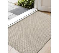 COLOR&GEOMETRY Door Mats Indoor, Woven Front Door Mat Inside, Non Slip, Absorbent, Washable Door Mat, Easy To Clean Doormat, Floor Mat For Entryway, Patio, Pets (Khaki, 81x122cm)