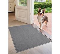 COLOR&GEOMETRY Door Matts Indoor 43.5 x 75 cm, Dirt Trapper Entry Mat Non Slip Washable, Small Doormats Inside Grey Indoor Mats for Front Door Back Door Dog Mats for Muddy Paw