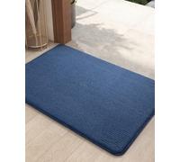 COLOR&GEOMETRY Door Matts Indoor 60 x 90 cm, Large Entry Mat Washable, Dirt Trapper Doormats Inside Non Slip, Absorbent Indoor Mats for Front Door/Back Door/Muddy Paws, Barrier Mat (Navy Blue)