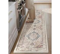 COLOR&GEOMETRY Kitchen Floor Mats Anti Fatigue, Cushioned Boho Rugs,Waterproof Non Slip Kitchen Runner for Sink, Standing Mats for Office,60x220cm,Oatmeal